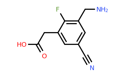 1805081-34-8 | 3-Aminomethyl-5-cyano-2-fluorophenylacetic acid