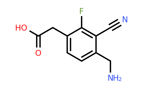 1805095-69-5 | 4-Aminomethyl-3-cyano-2-fluorophenylacetic acid