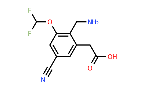 1805100-33-7 | 2-Aminomethyl-5-cyano-3-(difluoromethoxy)phenylacetic acid