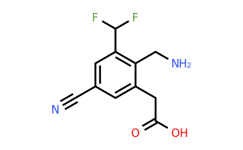 1805100-58-6 | 2-Aminomethyl-5-cyano-3-(difluoromethyl)phenylacetic acid