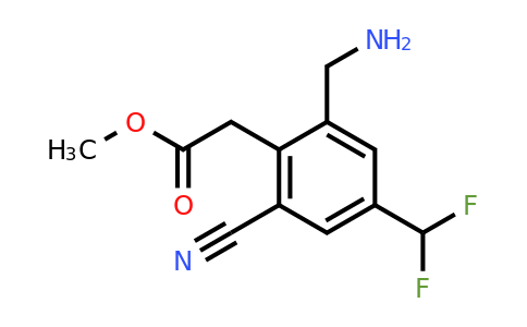 1805100-66-6 | Methyl 2-aminomethyl-6-cyano-4-(difluoromethyl)phenylacetate