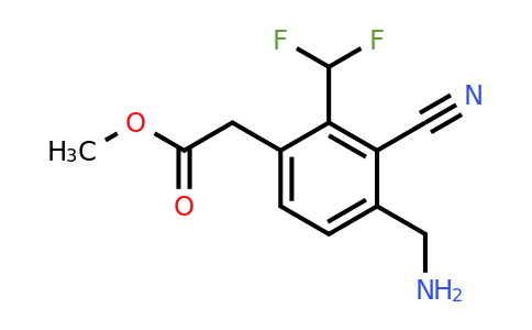 1805100-89-3 | Methyl 4-aminomethyl-3-cyano-2-(difluoromethyl)phenylacetate