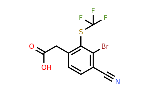 1805102-94-6 | 3-Bromo-4-cyano-2-(trifluoromethylthio)phenylacetic acid