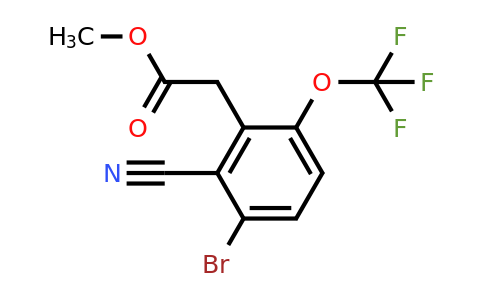 1805105-44-5 | Methyl 3-bromo-2-cyano-6-(trifluoromethoxy)phenylacetate
