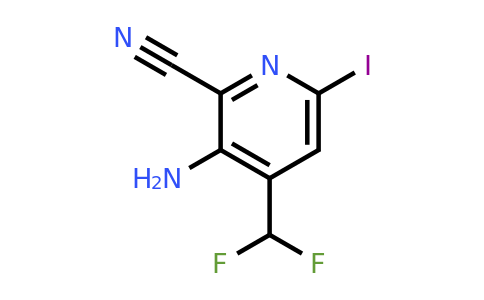 3-Amino-2-cyano-4-(difluoromethyl)-6-iodopyridine