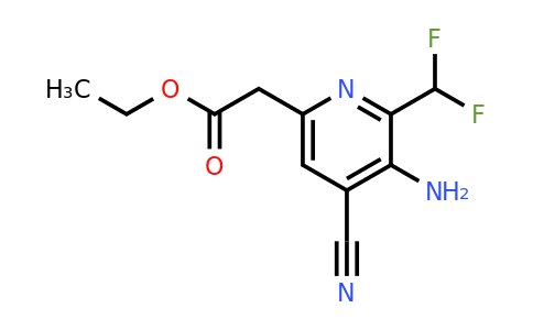 1805110-13-7 | Ethyl 3-amino-4-cyano-2-(difluoromethyl)pyridine-6-acetate