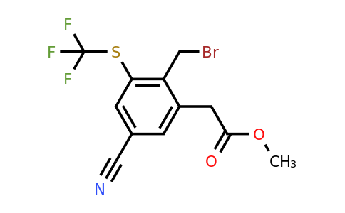 1805113-17-0 | Methyl 2-bromomethyl-5-cyano-3-(trifluoromethylthio)phenylacetate