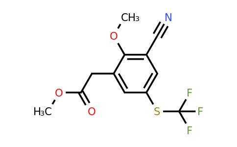 1805118-68-6 | Methyl 3-cyano-2-methoxy-5-(trifluoromethylthio)phenylacetate