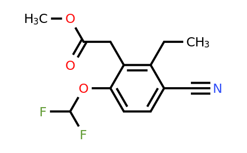 Methyl 3-cyano-6-difluoromethoxy-2-ethylphenylacetate