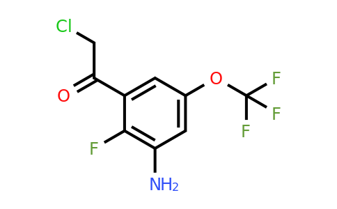 1805124-92-8 | 3'-Amino-2'-fluoro-5'-(trifluoromethoxy)phenacyl chloride