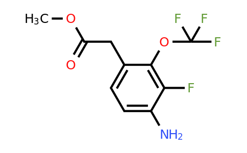 1805125-79-4 | Methyl 4-amino-3-fluoro-2-(trifluoromethoxy)phenylacetate