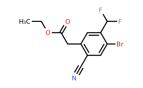 1805131-35-4 | Ethyl 4-bromo-2-cyano-5-(difluoromethyl)phenylacetate
