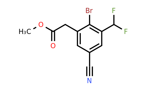 1805131-46-7 | Methyl 2-bromo-5-cyano-3-(difluoromethyl)phenylacetate