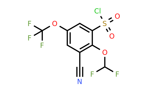 1805134-20-6 | 3-Cyano-2-difluoromethoxy-5-(trifluoromethoxy)benzenesulfonylchloride