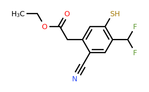 1805136-25-7 | Ethyl 2-cyano-4-difluoromethyl-5-mercaptophenylacetate