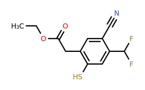 1805136-39-3 | Ethyl 5-cyano-4-difluoromethyl-2-mercaptophenylacetate