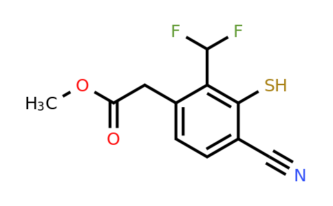 1805136-46-2 | Methyl 4-cyano-2-difluoromethyl-3-mercaptophenylacetate