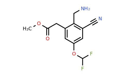 1805141-37-0 | Methyl 2-aminomethyl-3-cyano-5-(difluoromethoxy)phenylacetate