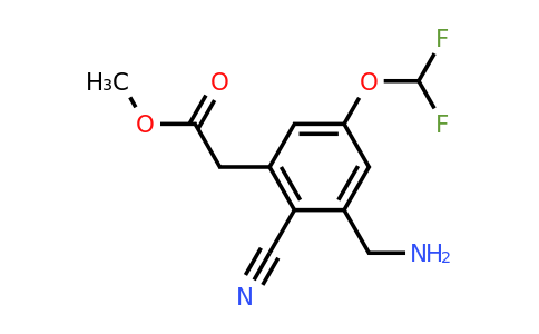 1805141-43-8 | Methyl 3-aminomethyl-2-cyano-5-(difluoromethoxy)phenylacetate
