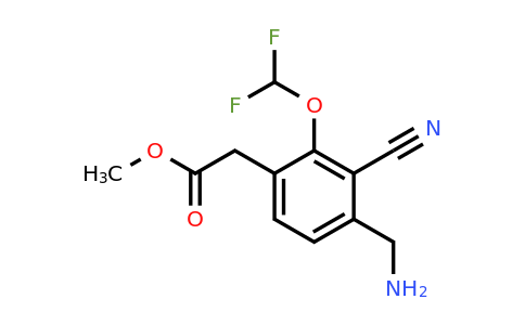 1805141-48-3 | Methyl 4-aminomethyl-3-cyano-2-(difluoromethoxy)phenylacetate