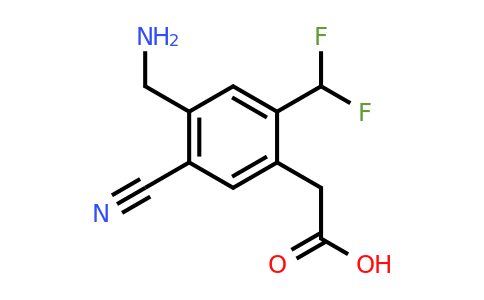 1805141-74-5 | 4-Aminomethyl-5-cyano-2-(difluoromethyl)phenylacetic acid