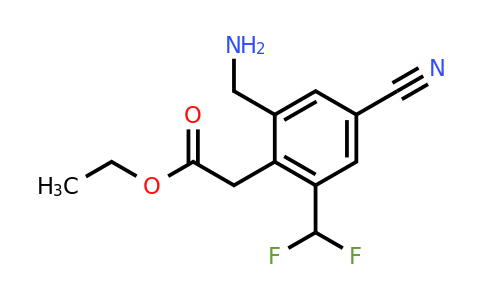 1805141-80-3 | Ethyl 2-aminomethyl-4-cyano-6-(difluoromethyl)phenylacetate