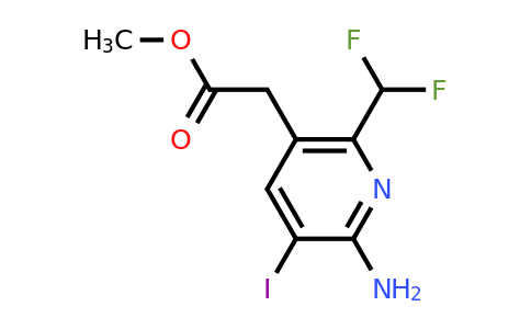 1805149-62-5 | Methyl 2-amino-6-(difluoromethyl)-3-iodopyridine-5-acetate
