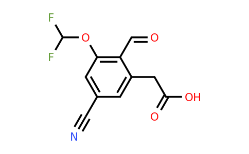1805155-95-6 | 5-Cyano-3-difluoromethoxy-2-formylphenylacetic acid