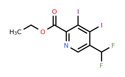 1805157-18-9 | Ethyl 5-(difluoromethyl)-3,4-diiodopyridine-2-carboxylate