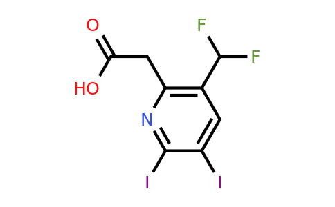 1805157-24-7 | 5-(Difluoromethyl)-2,3-diiodopyridine-6-acetic acid