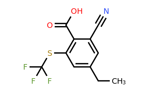 1805162-58-6 | 2-Cyano-4-ethyl-6-(trifluoromethylthio)benzoic acid