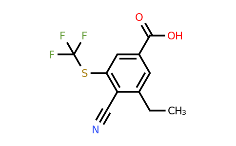 1805162-65-5 | 4-Cyano-3-ethyl-5-(trifluoromethylthio)benzoic acid