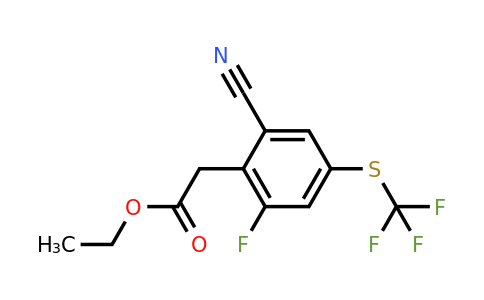 1805166-33-9 | Ethyl 2-cyano-6-fluoro-4-(trifluoromethylthio)phenylacetate