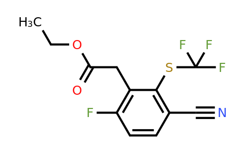 1805166-44-2 | Ethyl 3-cyano-6-fluoro-2-(trifluoromethylthio)phenylacetate