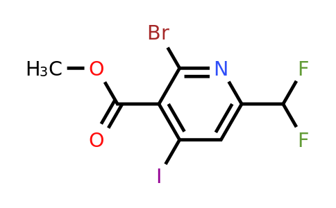 1805168-32-4 | Methyl 2-bromo-6-(difluoromethyl)-4-iodopyridine-3-carboxylate