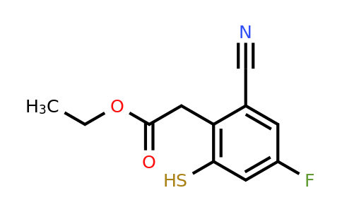 1805169-69-0 | Ethyl 2-cyano-4-fluoro-6-mercaptophenylacetate