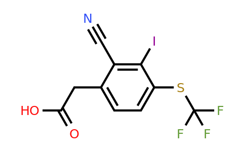 1805173-51-6 | 2-Cyano-3-iodo-4-(trifluoromethylthio)phenylacetic acid