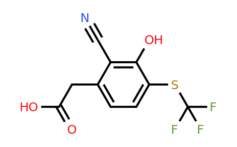 1805173-58-3 | 2-Cyano-3-hydroxy-4-(trifluoromethylthio)phenylacetic acid