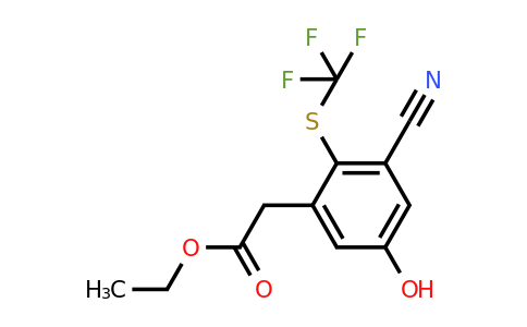 1805173-72-1 | Ethyl 3-cyano-5-hydroxy-2-(trifluoromethylthio)phenylacetate