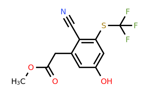 1805173-81-2 | Methyl 2-cyano-5-hydroxy-3-(trifluoromethylthio)phenylacetate