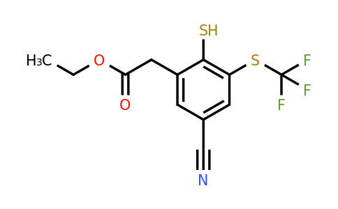 1805177-87-0 | Ethyl 5-cyano-2-mercapto-3-(trifluoromethylthio)phenylacetate