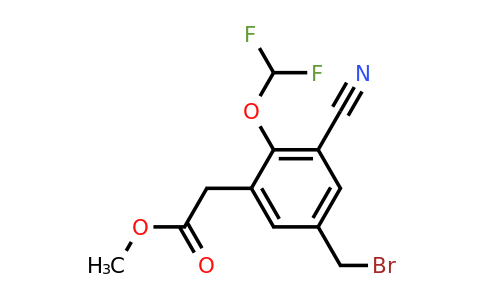 1805180-74-8 | Methyl 5-bromomethyl-3-cyano-2-(difluoromethoxy)phenylacetate