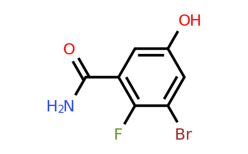 1805189-70-1 | 3-Bromo-2-fluoro-5-hydroxybenzamide