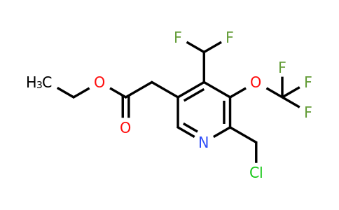 1805191-11-0 | Ethyl 2-(chloromethyl)-4-(difluoromethyl)-3-(trifluoromethoxy)pyridine-5-acetate