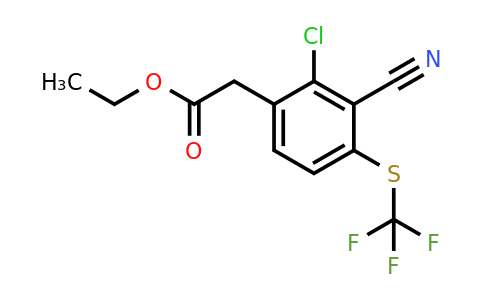 1805224-59-2 | Ethyl 2-chloro-3-cyano-4-(trifluoromethylthio)phenylacetate