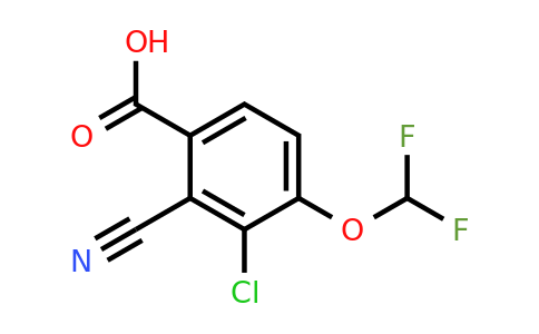 1805224-97-8 | 3-Chloro-2-cyano-4-(difluoromethoxy)benzoic acid