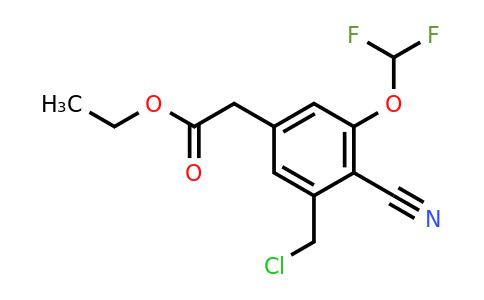 1805235-43-1 | Ethyl 3-chloromethyl-4-cyano-5-(difluoromethoxy)phenylacetate