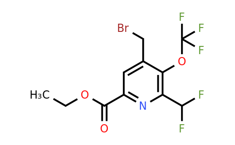 1805236-12-7 | Ethyl 4-(bromomethyl)-2-(difluoromethyl)-3-(trifluoromethoxy)pyridine-6-carboxylate