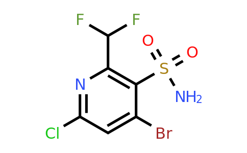 4-Bromo-6-chloro-2-(difluoromethyl)pyridine-3-sulfonamide