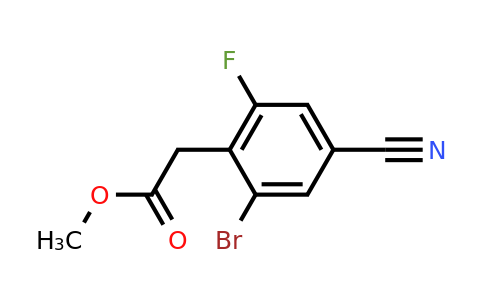 1805246-46-1 | Methyl 2-bromo-4-cyano-6-fluorophenylacetate